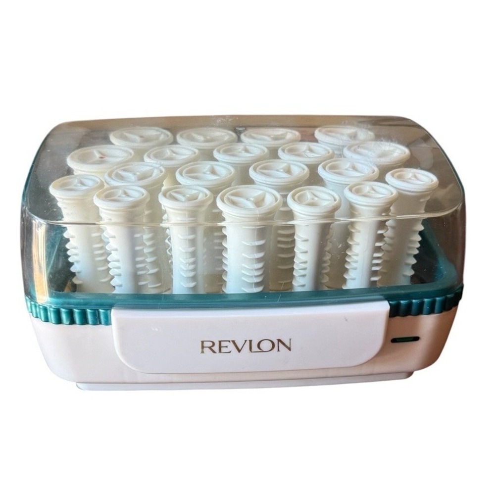 Revlon RV251 UltraCurl Hot Rollers 20 Hair Curlers Clips Vintage